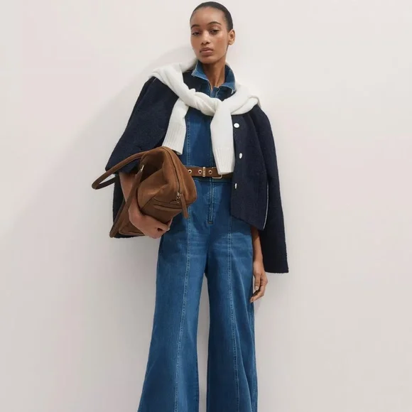 ME+EM Blue Denim Jumpsuit - Picture 5 of 14